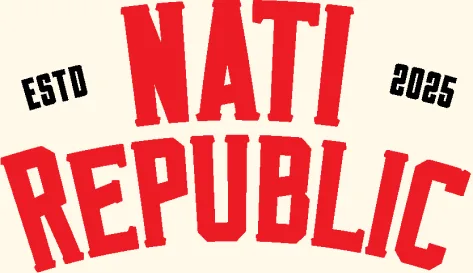 The Nati Republic wordmark, Estd 2025.